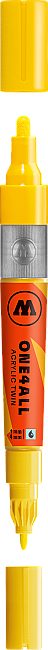 Molotow One4All Akrilik Çift Uçlu Marker Kalem 1.5-4 mm Zinc Yellow 006 - 1
