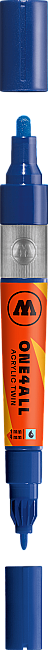 Molotow One4All Akrilik Çift Uçlu Marker Kalem 1.5-4 mm True Blue 204 - 1