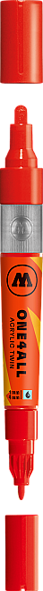 Molotow One4All Akrilik Çift Uçlu Marker Kalem 1.5-4 mm Traffic Red 013 - 1