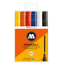 Molotow 227HS One4All Akrilik Marker Kalem 4 mm 6’lı Basic Set 1 200453 - Molotow