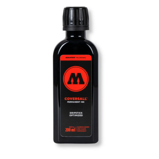 Molotow Coversall Dripstick Permanent Mürekkep 200 ml Black 699052 - 1