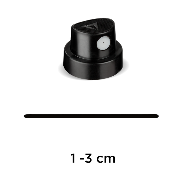 Molotow Sprey Boya Başlığı 1-3 cm Siyah/Beyaz - 1