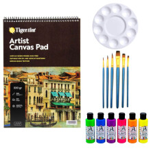 Mona Lisa Canvas Pad Akrilik Boya Seti 70 ml 6'lı Neon Renkler - Gvn Art