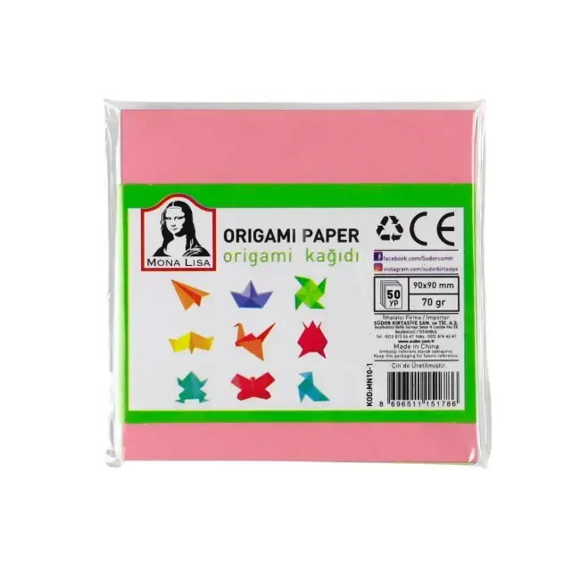 Monalısa Origami Kağıdı 9X9Cm 50Yp. N:Mn10-1 - Südor