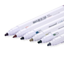 Monami Live Color Su Bazlı Çift Taraflı Marker Kalem Seti 6'lı Grey Mood Colors - 4