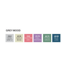 Monami Live Color Su Bazlı Çift Taraflı Marker Kalem Seti 6'lı Grey Mood Colors - 6