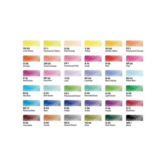 Monami Plus Pen 3000 Pigment Su Bazlı Keçeli Kalem Seti 36'lı - 3