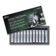 Mungyo Gallery Artists' Soft Pastel Set 12'li Charcoal MPV-12C - Mungyo