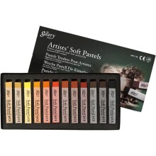 Mungyo Gallery Tam Boy Soft Pastel Set 12 Renk Toprak Ton - Mungyo