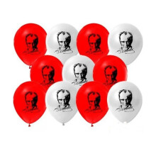 Nedi 12 Inç Atatürk Baskılı Balon 16'lı - NEDİ