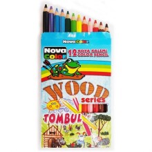 Nova Color Wood Seri Tombul Kuru Boya 12’li Set - Nova Color