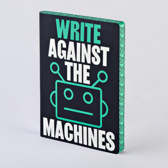 Nuuna Esnek Kapak Noktalı Not Defteri 120 gr 165x220 mm Write Against The Machines 56390 - 1