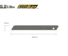 Olfa Maket Bıçak Yedeği Dar 9Mm N:Abb-50 50Lı Siyah Karbon Çelik - 2