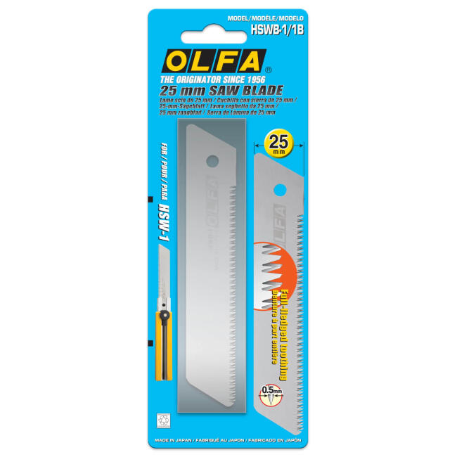 Olfa Testere Ağızlı Maket Bıçağı Yedeği 25 mm HSWB-1/1B - 1