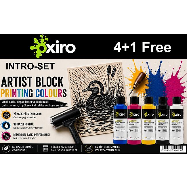 Oxiro Linol Boyası Intro Set 5x120 ml ( 4 alana 1 hediye ) - 1