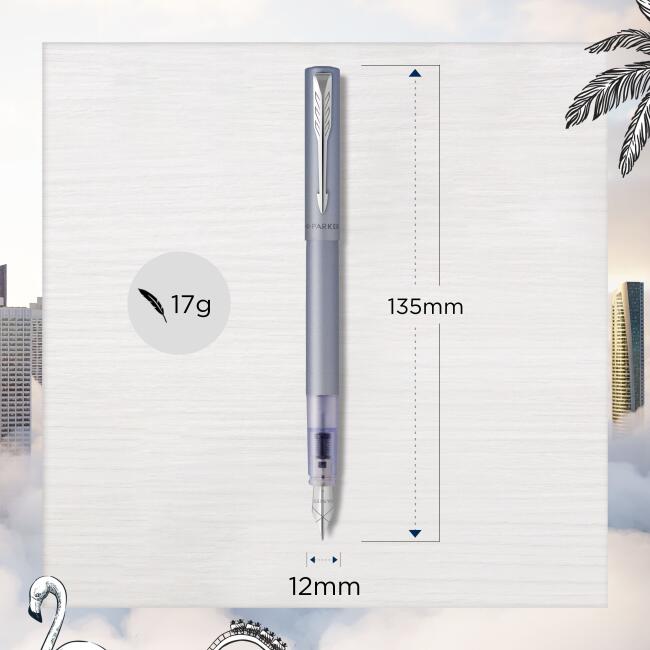 Parker Vector Xl Dolma Kalem Gümüş Mavi (M) 2159745 - 5