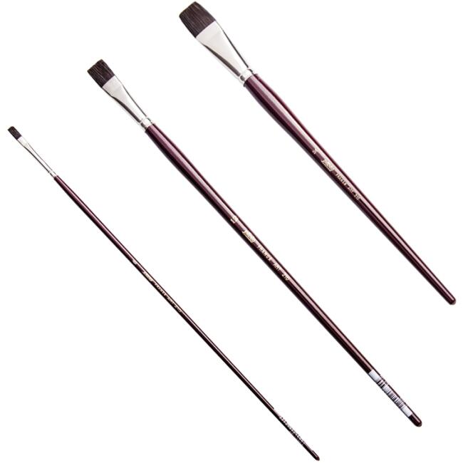 Pebeo Seri 210 Düz Doğal Kıl Fırça No:4 - 2