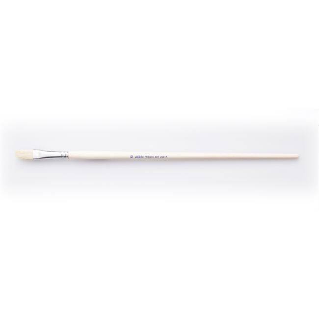 Pebeo Seri 258F Düz Beyaz Bristle Kıl Fırça No:10 - 1