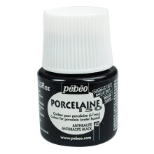 Pebeo Porcelaine 150 Porselen Boyası 45 ml Anthracite Black - Pebeo