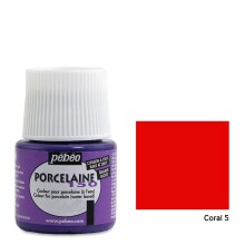 Pebeo Porcelaine 150 Porselen Boyası 45 ml Coral - Pebeo (1)