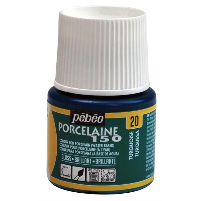 Pebeo Porcelaine 150 Porselen Boyası 45 ml Turquoise 20 - 1