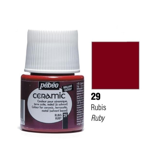 Pebeo Ceramic Seramik Boyası 45 ml Ruby 29 - 2