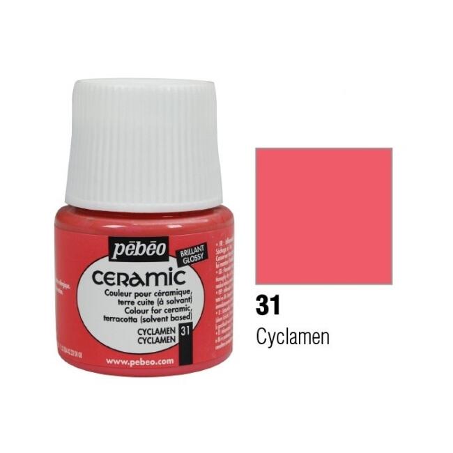Pebeo Ceramic Seramik Boyası 45 ml Cyclamen 31 - 1