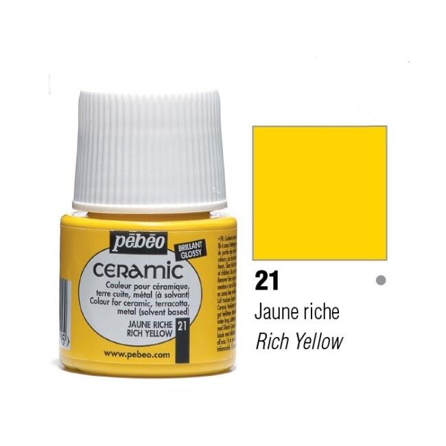 Pebeo Seramik Boyası Rich Yellow 45 ml - 1