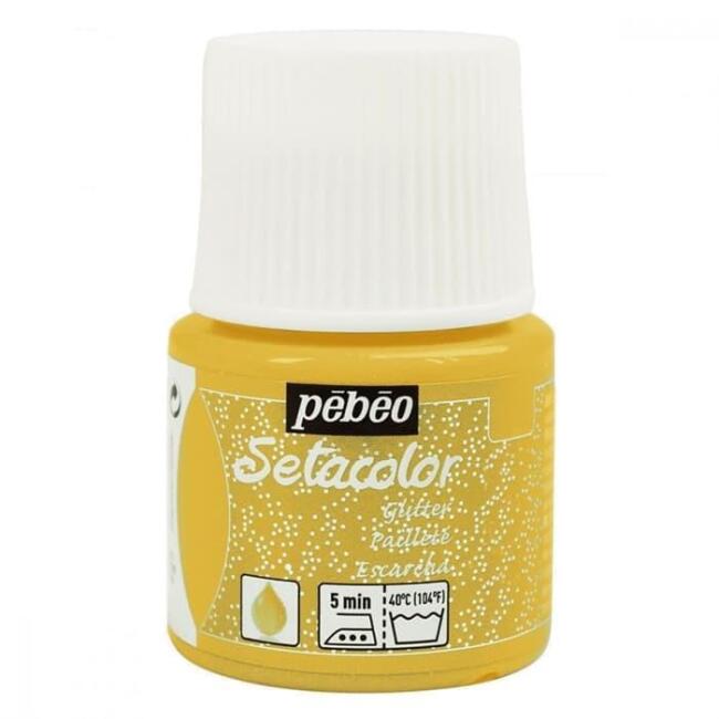 Pebeo Setacolor Glitter Kumaş Boyası 45 ml Gold - 1