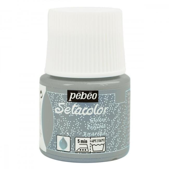 Pebeo Setacolor Glitter Kumaş Boyası 45 ml Silver - 1