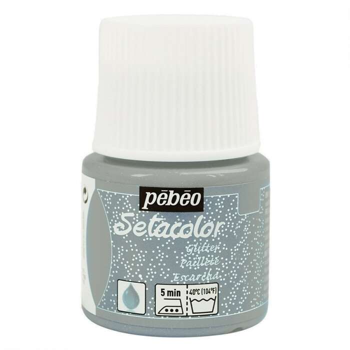 Pebeo Setacolor Glitter Kumaş Boyası 45 ml Silver 209