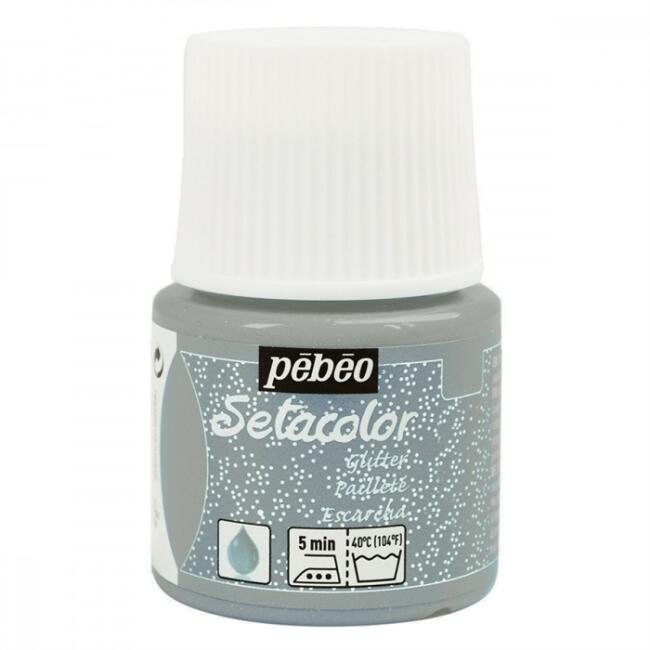 Pebeo Setacolor Glitter Kumaş Boyası 45 ml Silver 209 - 1