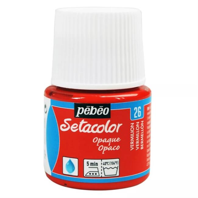 Pebeo Setacolor Opak Kumaş Boyası 45 ml Vermilion - 2