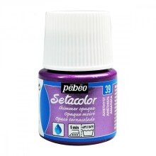 Pebeo Setacolor Shimmer Parlak Opak Kumaş Boyası 45 ml Amethyst - Pebeo