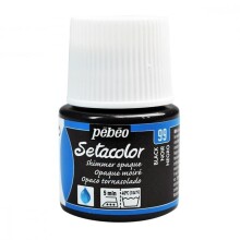 Pebeo Setacolor Shimmer Parlak Opak Kumaş Boyası 45 ml Black - Pebeo (1)