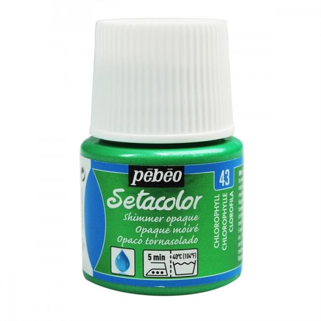 Pebeo Setacolor Shimmer Parlak Opak Kumaş Boyası 45 ml Chlorophyll - 1
