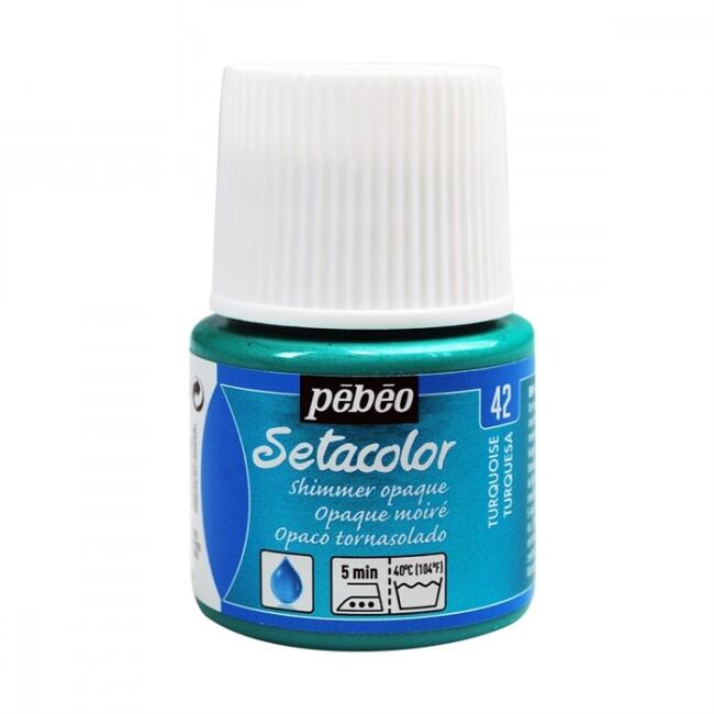 Pebeo Setacolor Shimmer Parlak Opak Kumaş Boyası 45 ml Jade - 1