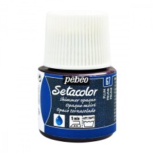 Pebeo Setacolor Shimmer Parlak Opak Kumaş Boyası 45 ml Plum - Pebeo (1)