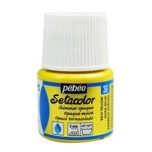 Pebeo Setacolor Shimmer Parlak Opak Kumaş Boyası 45 ml Rich Yellow - Pebeo