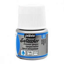 Pebeo Setacolor Shimmer Parlak Opak Kumaş Boyası 45 ml Silver - Pebeo (1)