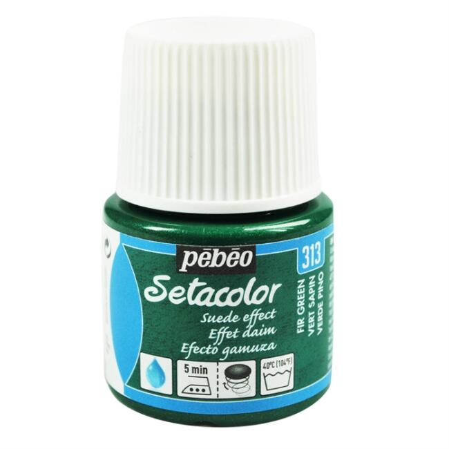 Pebeo Setacolor Suede Effect Kumaş Boyası 45 ml Fir Green - 1
