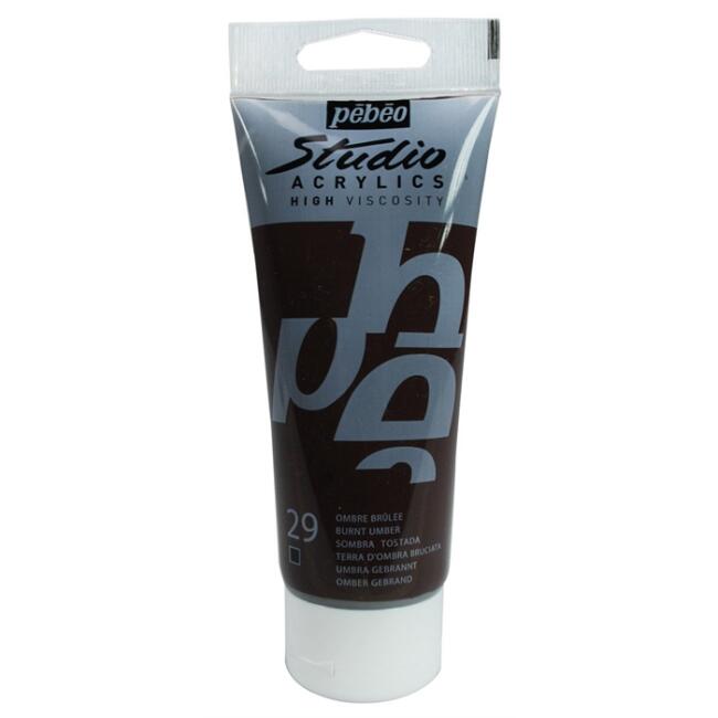 Pebeo Studio Akrilik Boya 100 ml Burnt Umber 29 - 1