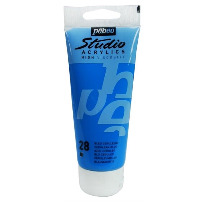 Pebeo Studio Akrilik Boya 100 ml Cerulean Blue 28 - 1