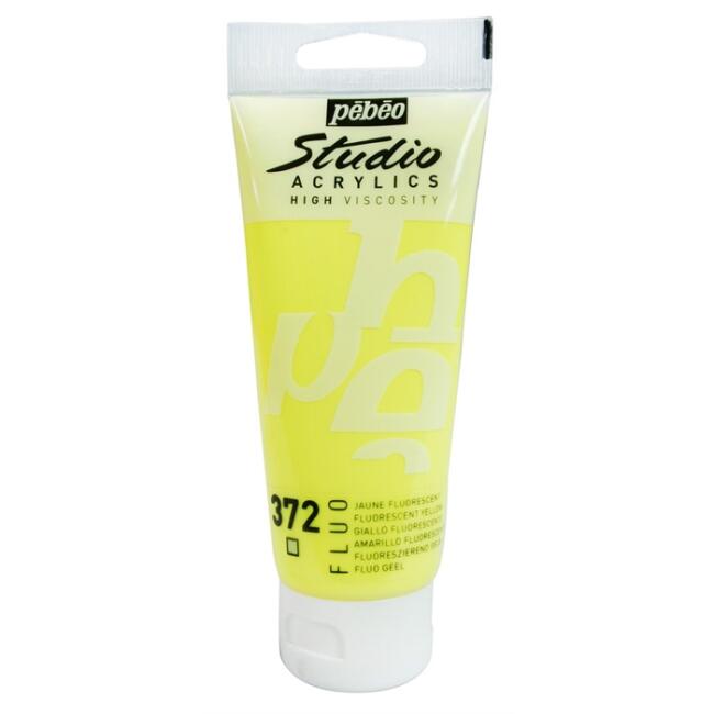 Pebeo Studio Akrilik Boya 100 ml Fluorescent Yellow 372 - 1