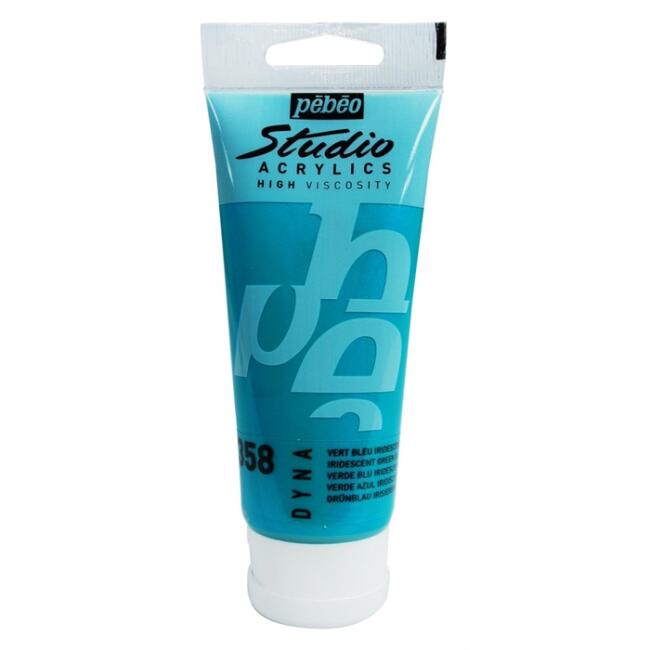 Pebeo Studio Akrilik Boya 100 ml Iridescent Green Blue 358 - 1