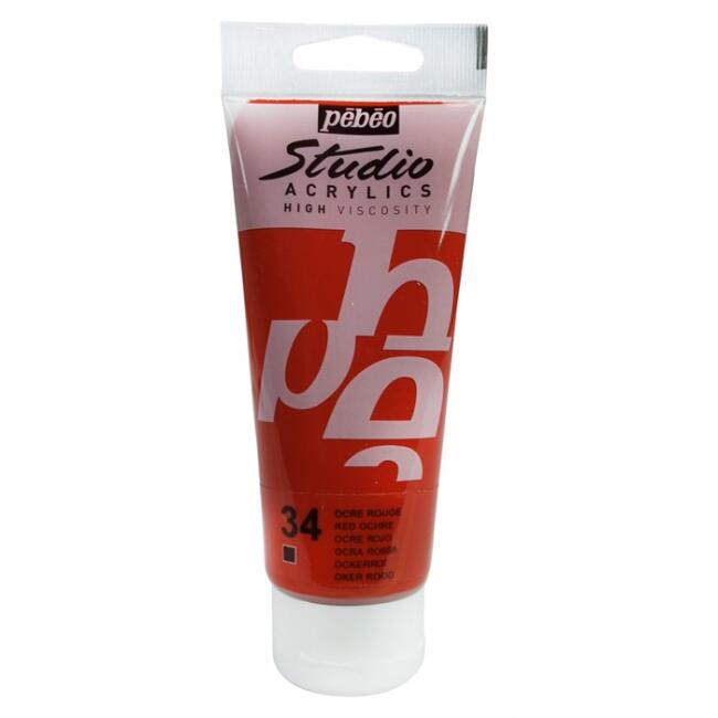 Pebeo Studio Akrilik Boya 100 ml Red Ochre 34 - 1