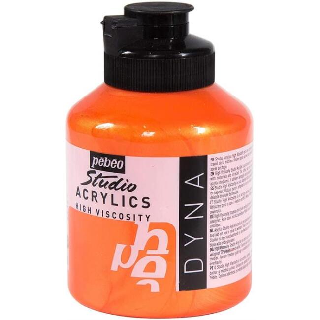 Pebeo Studio Akrilik Boya 500 ml Iridescent Orange-Yellow 353 - 1