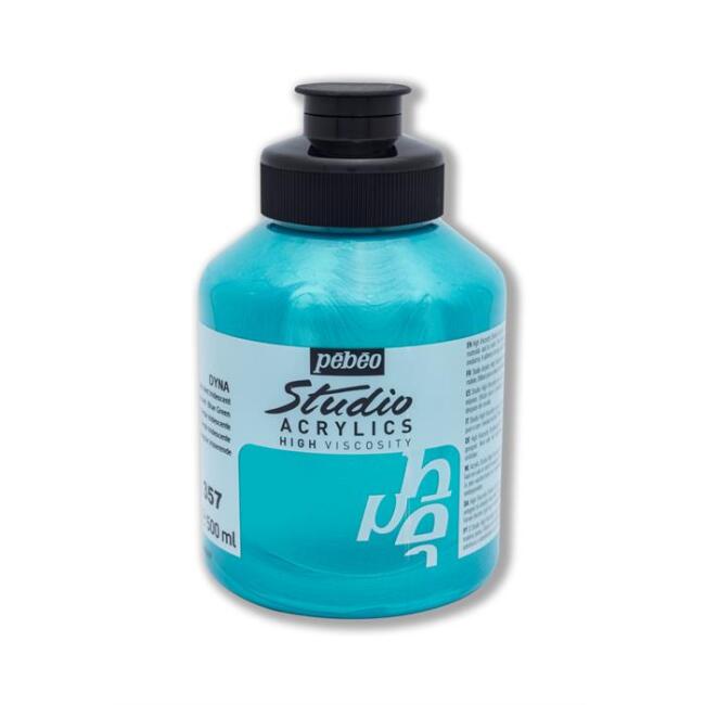 Pebeo Studio Dyna Akrilik Boya 500 ml Iridescent Blue Green 357 - 2