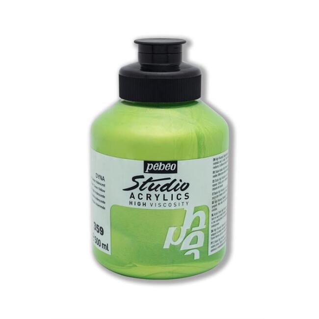 Pebeo Studio Dyna Akrilik Boya 500 ml Iridescent Green Yellow 359 - 2