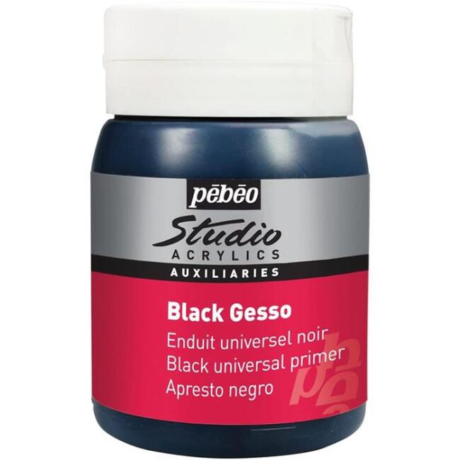 Pebeo Studio Siyah Gesso 500 ml - 1